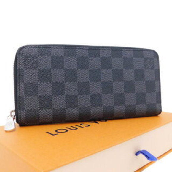 Louis Vuitton Zippy Wallet Horizontal Black Canvas Damier Graphite Black - Picture 1 of 8